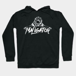 Funny Belgian Malinois Maligator dog portrait Hoodie